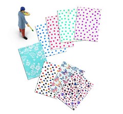 12″ x 15″ Designer Poly Mailers, Pink,Teal, Polka Dots,Hearts Flat Shipping Bags