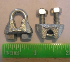 Steel Aircraft Cable Wire Rope Hot Dipped Steel Galvanized Cable w/ Cable Clamps