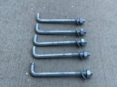 Sandbaggy 1/2″ x 6″ Threaded Concrete Anchor L-Bolts – Hot Dipped Galvanized