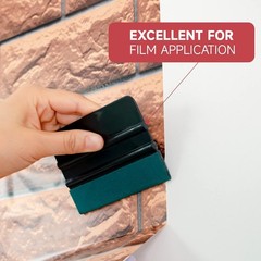 FOSHIO Vinyl Wrap Squeegee 4 Inch with Micro 3PCS Black Felt squeegee,