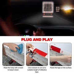 Reflective Tape CONSPICUITY Trailer Safety Warning Sign Auto Truck Red White NEW