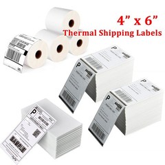 for Zebra & Rollo 4″ x 6″ Direct Thermal Address Shipping Labels Fanfold Rolls
