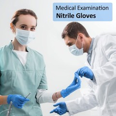 Schneider Nitrile Exam Gloves, 4 Mil, Blue, Large 100-ct Box, Large, Blue