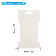Hair Clip Display Cards, 100pcs Paper Cardboard Hair Bow Holder, White