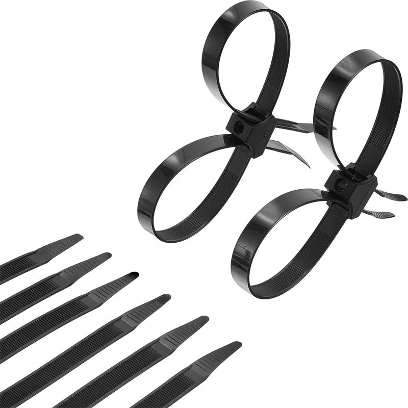 20PCS zipper tie disposable double police lock cuff elastic nylon bundle