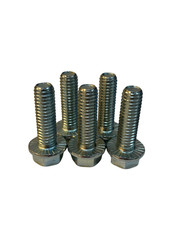 (100 Pcs) 3/8-16×1 1/4 Grade 5 Hex Serrated Flange Bolts Screws (FT) Zinc Clear