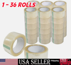 1-36 Rolls Shipping Packaging Box Packing Sealing Tape 1.8 mil 2″ x 110 Yard