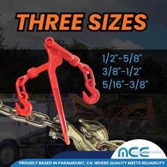 2 Pack Heavy Duty 5/16″ – 3/8″ Lever Load Chain Binder Flatbed Truck Trailer