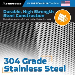 Perforated Stainless Steel Sheet 2′ x 2′ – Perforated Sheet – 20 GA. – Sandbaggy