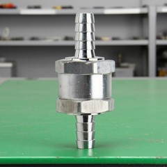 2 Pcs 8mm 5/16″ Fuel Non-Return One Way Check Valve Petrol Diesel Oil Aluminum