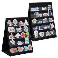 2Pcs 5 Tier Stickers Display Stand for Vendors, Double-Sided Sticker Holder D…