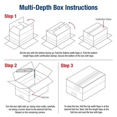 BMD171112R Multi-Depth Corrugated Boxes, 17 1/4″L x 11 1/2″W x 12″H, Kraft (P…