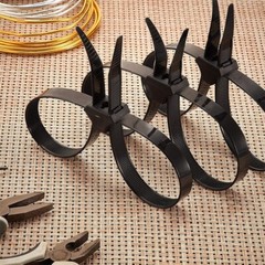 20PCS zipper tie disposable double police lock cuff elastic nylon bundle