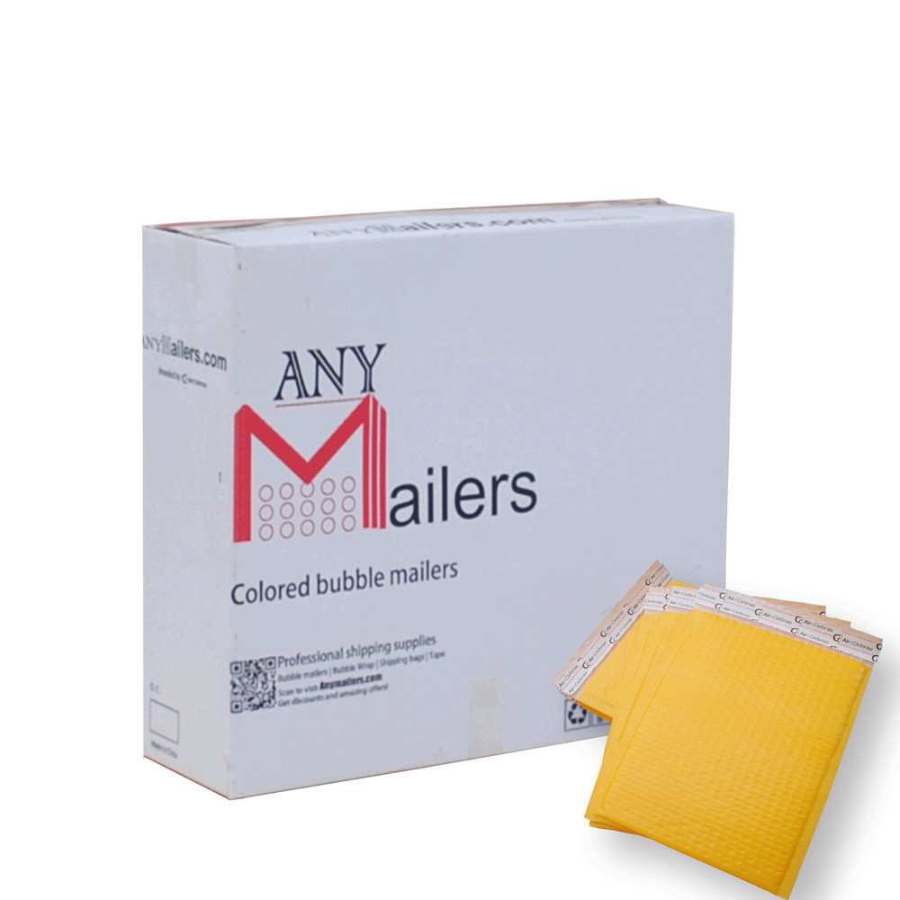 AirnDefense 1000 #000 4X8″ Yellow Poly Bubble Mailers Shipping Padded Envelope