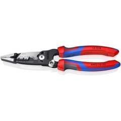 Knipex 8″ Forged Wire Stripper Pliers w Shears 10-20 AWG Comfort Grip 13728 Flat