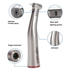 Dental 1:5 LED Contra Angle Handpiece Fiber Optic high speed Electric light USA