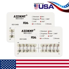 100 Packs Dental Orthodontic Metal Brackets Braces Mini Roth.022 Hooks 345