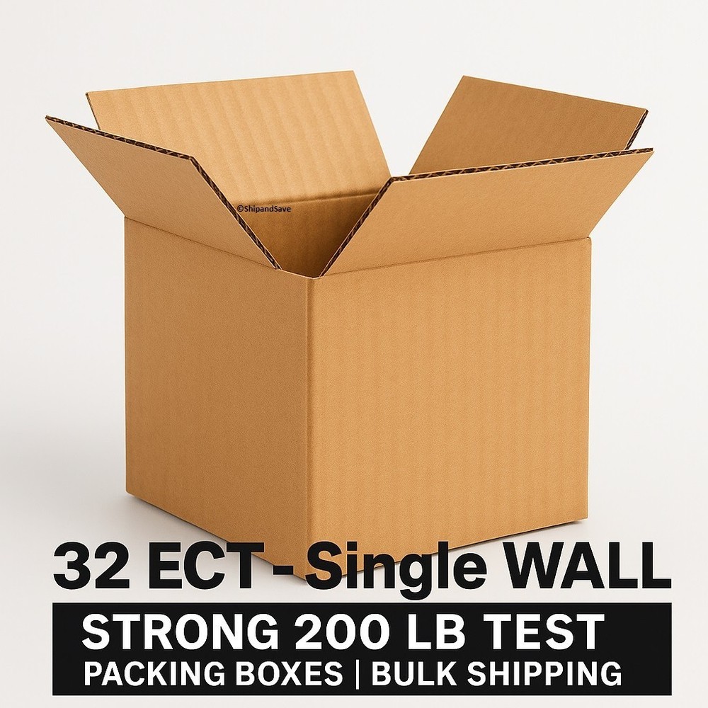 4x4x4 Premium Corrugated Shipping Boxes – Small Mailing Cartons | 25 50 100 200