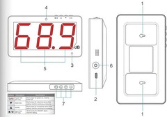 SW-525A Sound Level Meter Tester 30-130db Large Screen Red LCD Display Wall H…