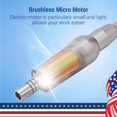 AZDENT Dental Brushless LED Electric Micro Motor 4 Holes 1:1/1:5/16:1 E-Type