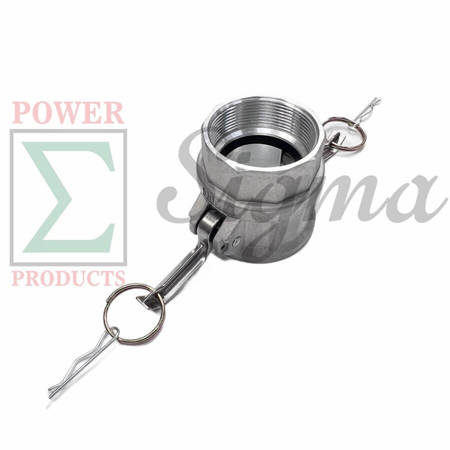 Sigma 2″ IN Aluminum Type D Camlock Groove Hose Fitting Female Coupler x NPT