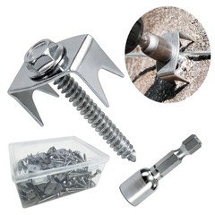 100 Pcs Fence Staples for Wire Fencing, 1.6 Inch Galvanized Steel Fasteners w…