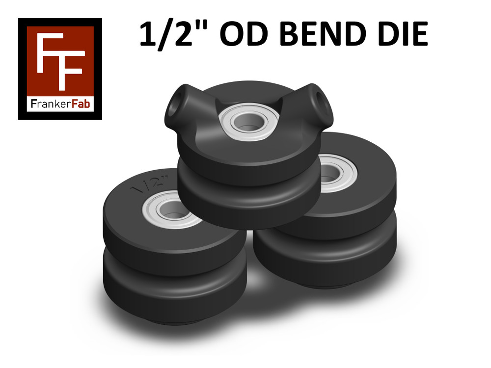 FF512 Tube Roller Dies, 1/2” Round Tubing for FF512 Bender, Full Set