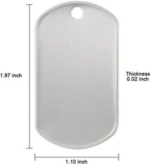 100PCS Blank Bulk Dog Tags for Stamping Engraving Shiny Stainless Steel Milit…