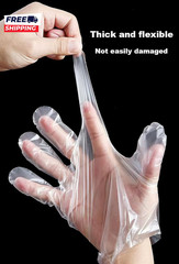 400 Count Disposable Poly Plastic Gloves for Cooking, Food Prep and Food Service