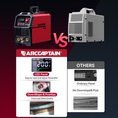 ARCCAPTAIN TIG Welder 200A High Frequency 110v/220v Dual Voltage TIG/Stick/Arc