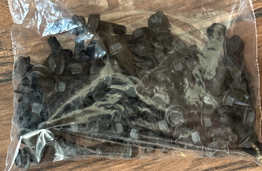 100qty M6 x 18mm Hex Flange Bolts Class 10.9 Black Oxide
