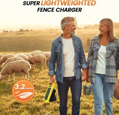 Solar Powered Electric Fence Charger 20 Mile Energizer for Livestock Animals