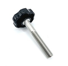 3/8″ Thumb Screw Bolts Black Round Clamping Hand Knob Stainless Steel
