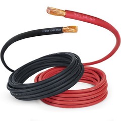 Flexible Pure Copper Welding Cable – 20 Ft Black + 20 Ft Red