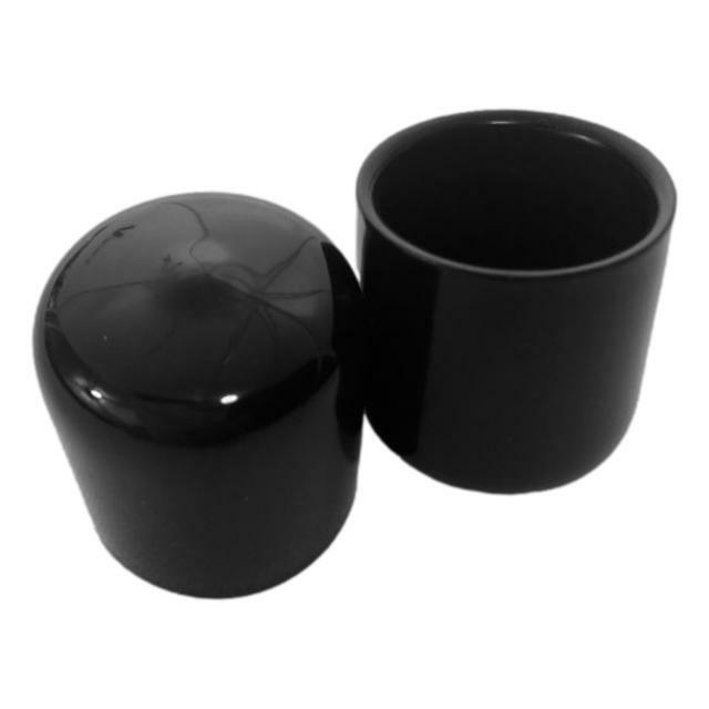 Round Dust Cap Cover ( 1-1/4″ ) Black Vinyl Tube Pipe Wood Plastic Soft Flexible