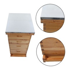 4 Layer 10 Frame Bee Hive Beeswax Coated Includes Beehive Frames and Foundations