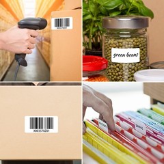 MFLABEL 12 Rolls Thermal Shipping Labels (12,000 12 Rolls, 2.25 X 1.25 White