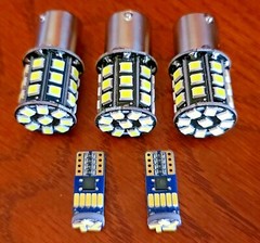 Front & Rear LED light bulbs for Deere 316 318 322 332 420 430 655 headlights