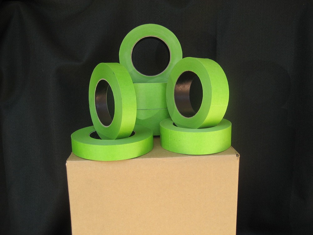 48 Rolls 1″ X 60 Yards Green Painters Masking Tape Quick Ship USA Made BLEMS