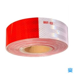 2″x150′ DOT-C2 Premium Reflective Red and White Conspicuity Tape Trailer 1 Roll