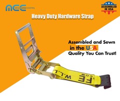 USA 3″ & 4″ Ratchet Tie Down Short Fixed End Strap w/Flat Hook for Flatbed Truck