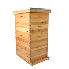 4 Layer 10 Frame Bee Hive Beeswax Coated Includes Beehive Frames and Foundations