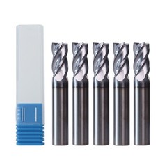 4 Flute 7/16″ x 1″ x2-3/4″ Variable Helix Solid Carbide End Mill – AlTiN Coated