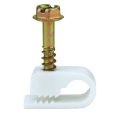 SKY Cable RG-6 Single Flex Cable Clips Screw-In House White Lot Bundle of 1000