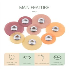 100pcs Dental SOFLEX Discs Composite Finishing Polishing Discs 9.5/12.7mm