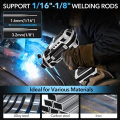 110V Handheld Welding Machine Kit with Auto-Darkening Goggles & Welding Rods