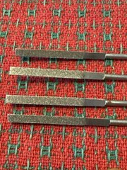 Machine File Diamond Grit 120 Three Square Triangle USA 🇺🇸 4pc