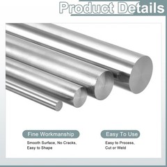 Ø18 – 200mm Titanium Rod Round Bars Solid Shaft Titanium Bar Grade 2/5 (TA2/TC4)