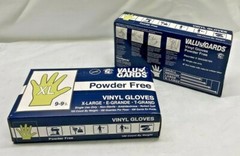 *Case of 10 boxes* Valugards Vinyl Glove, Powder Free, Extra Large, 304340184