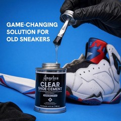 Angelus Clear Shoe Cement 4 oz ProfessionalStrength Glue Quick Drying Contac…
